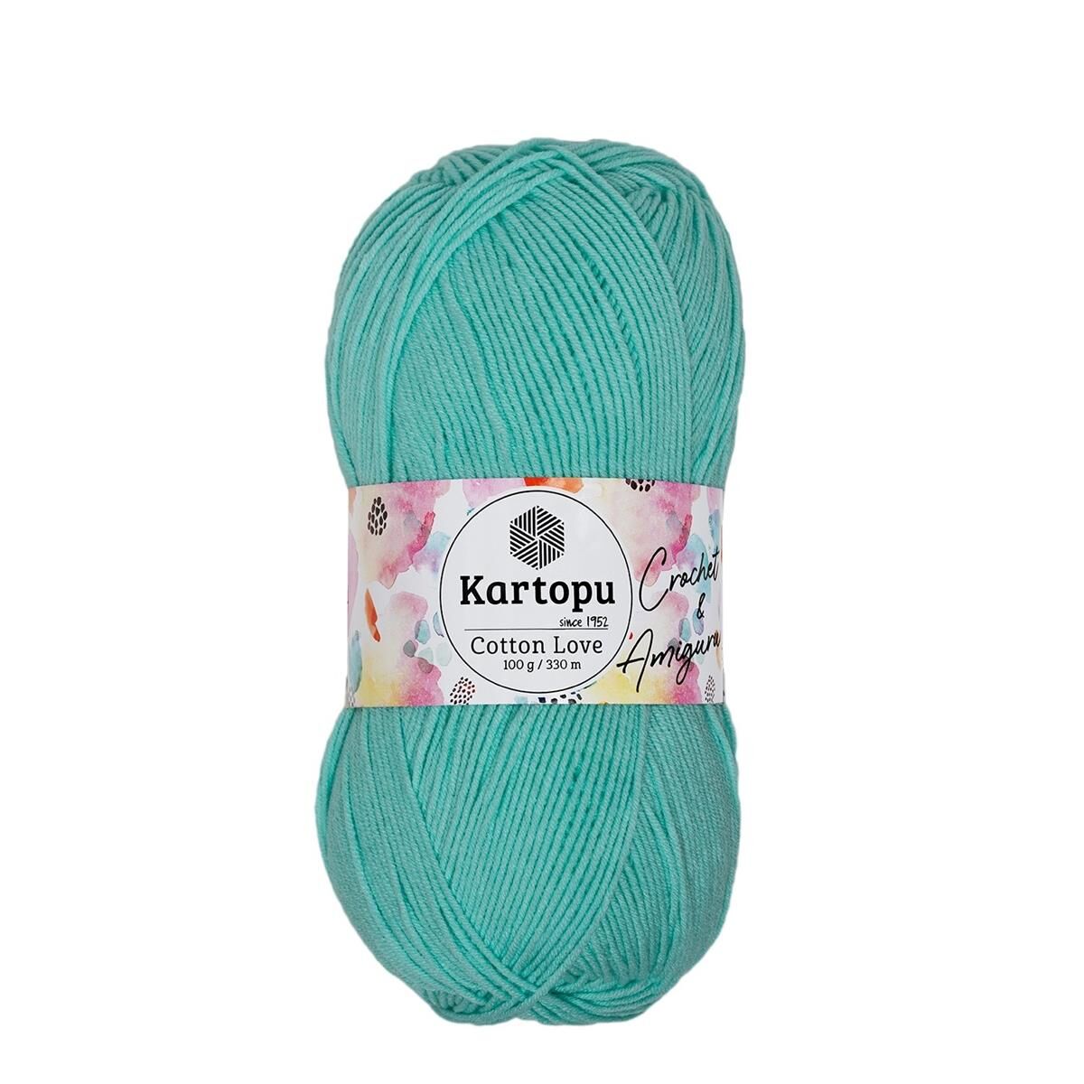 Kartopu Cotton Love El Örgü Amigurumi İpi Yünü 100 gr K507 Koral Yeşil