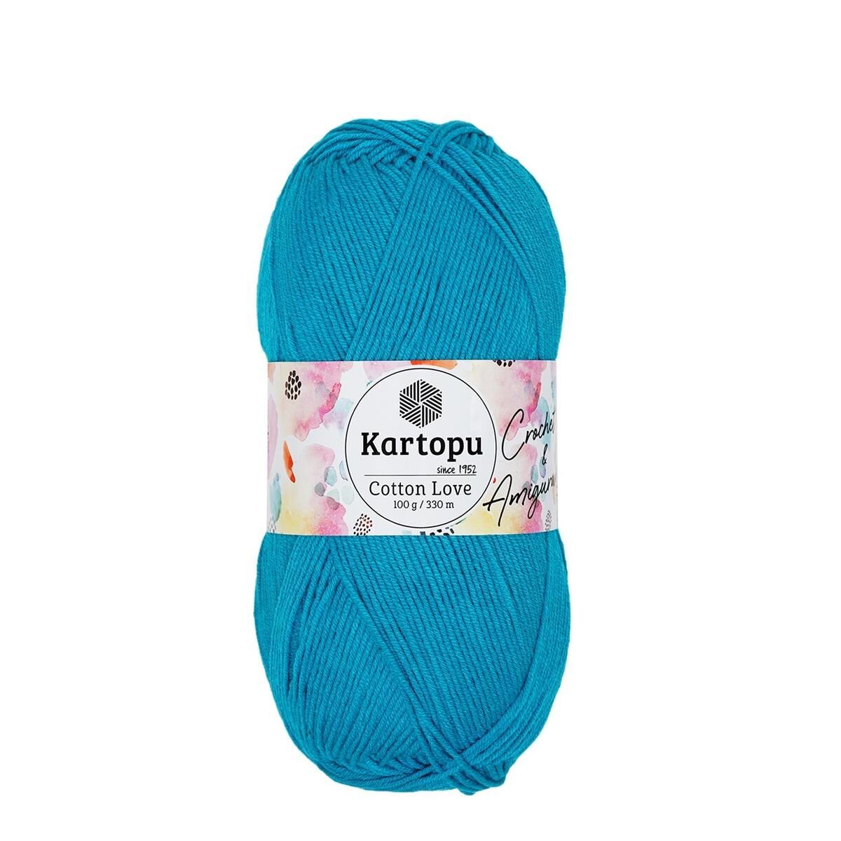 Kartopu Cotton Love El Örgü Amigurumi İpi Yünü 100 gr K512 Koyu Turkuaz
