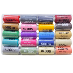King Bird Polyester Dikiş İpliği 500 mt 20'li Set
