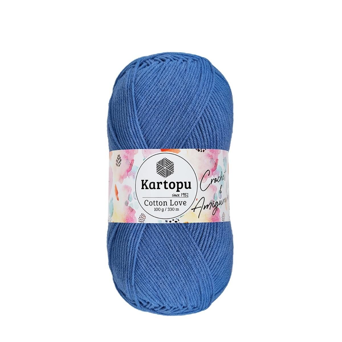 Kartopu Cotton Love El Örgü Amigurumi İpi Yünü 100 gr K620 Mavi