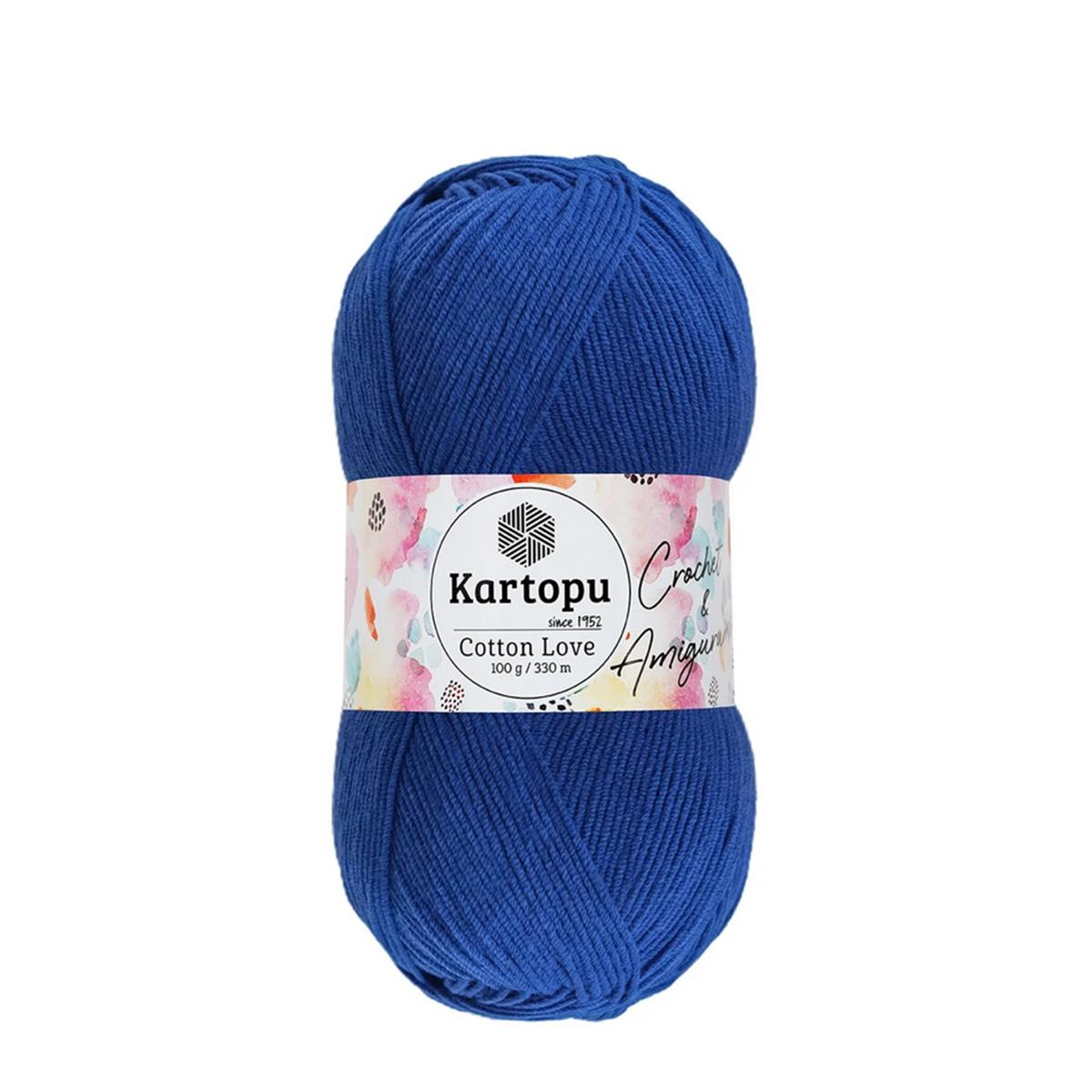 Kartopu Cotton Love El Örgü Amigurumi İpi Yünü 100 gr K627 Koyu Mavi