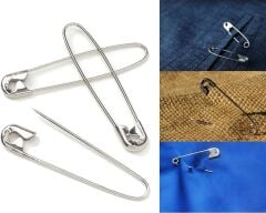 Metal Çengelli İğne 12'li Set 4 cm