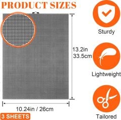 Plastik Kanvas Tabaka İnce Delikli(1,1 mm) Siyah 26*33 cm