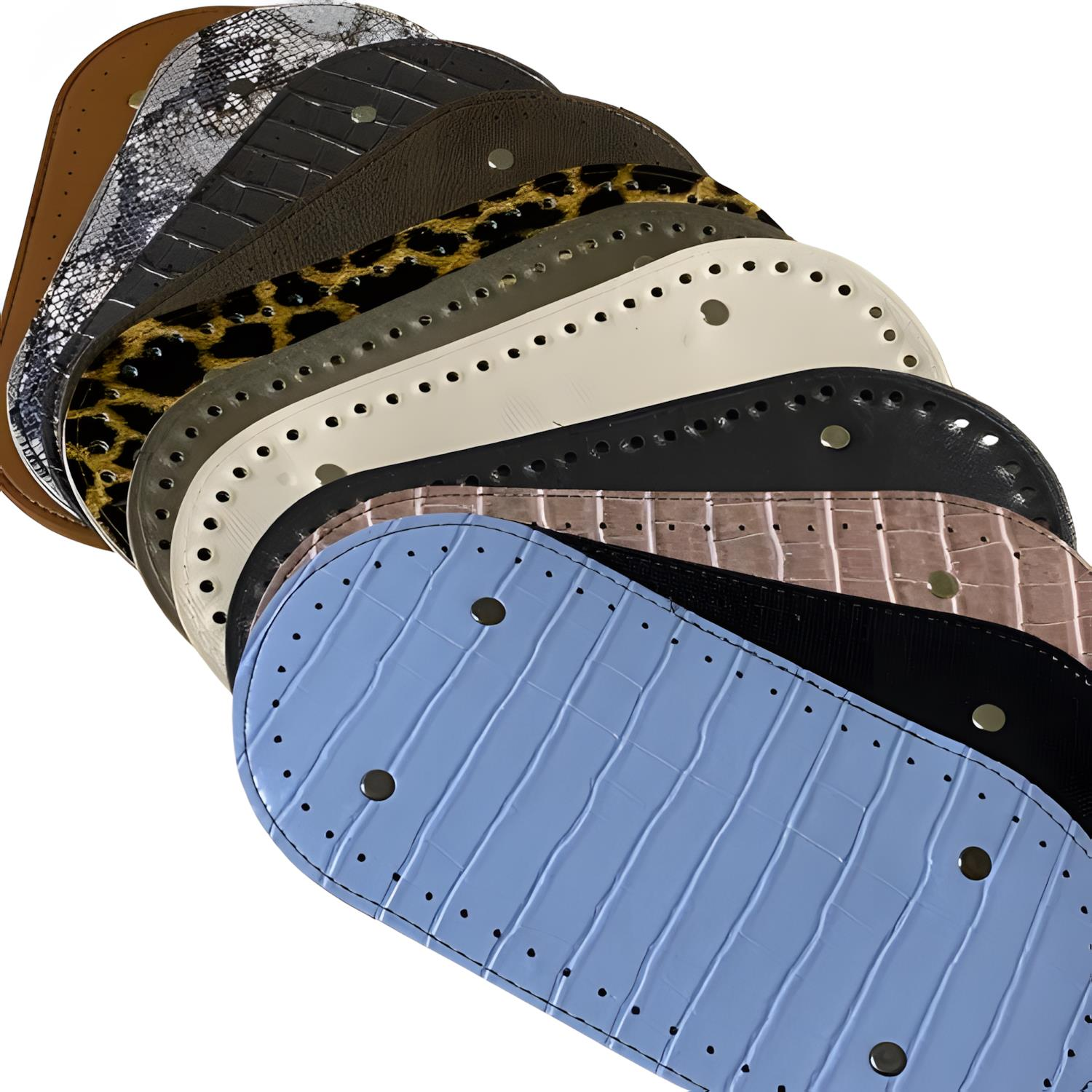 Rivetli Deri Çanta Tabanı Oval 12*25 cm