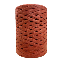 Elegant Natura Raffia Rafya Şapka Çanta Kağıt İp 100 gr RFX100 L082 Koyu Bej