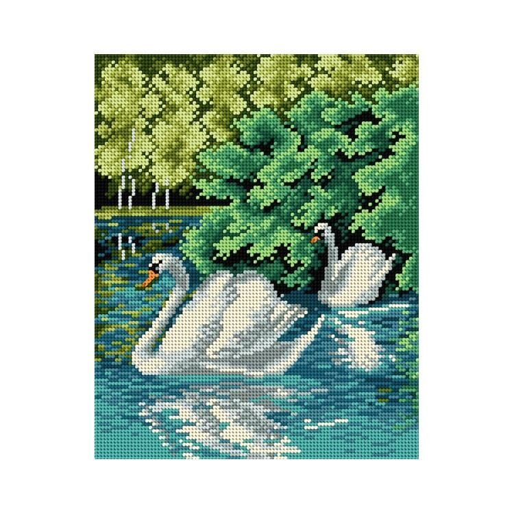 Orchidea Baskılı Goblen Kuğu 2332 24*34 cm