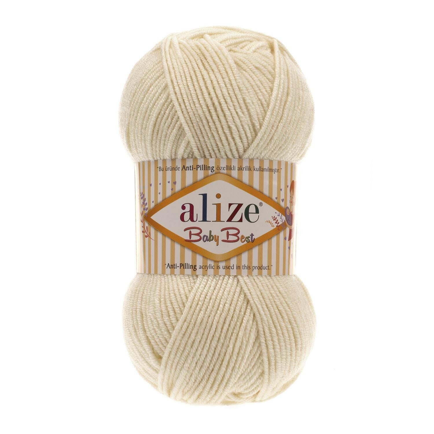 Alize Baby Best El Örgü İpliği 100 gr 01 Krem