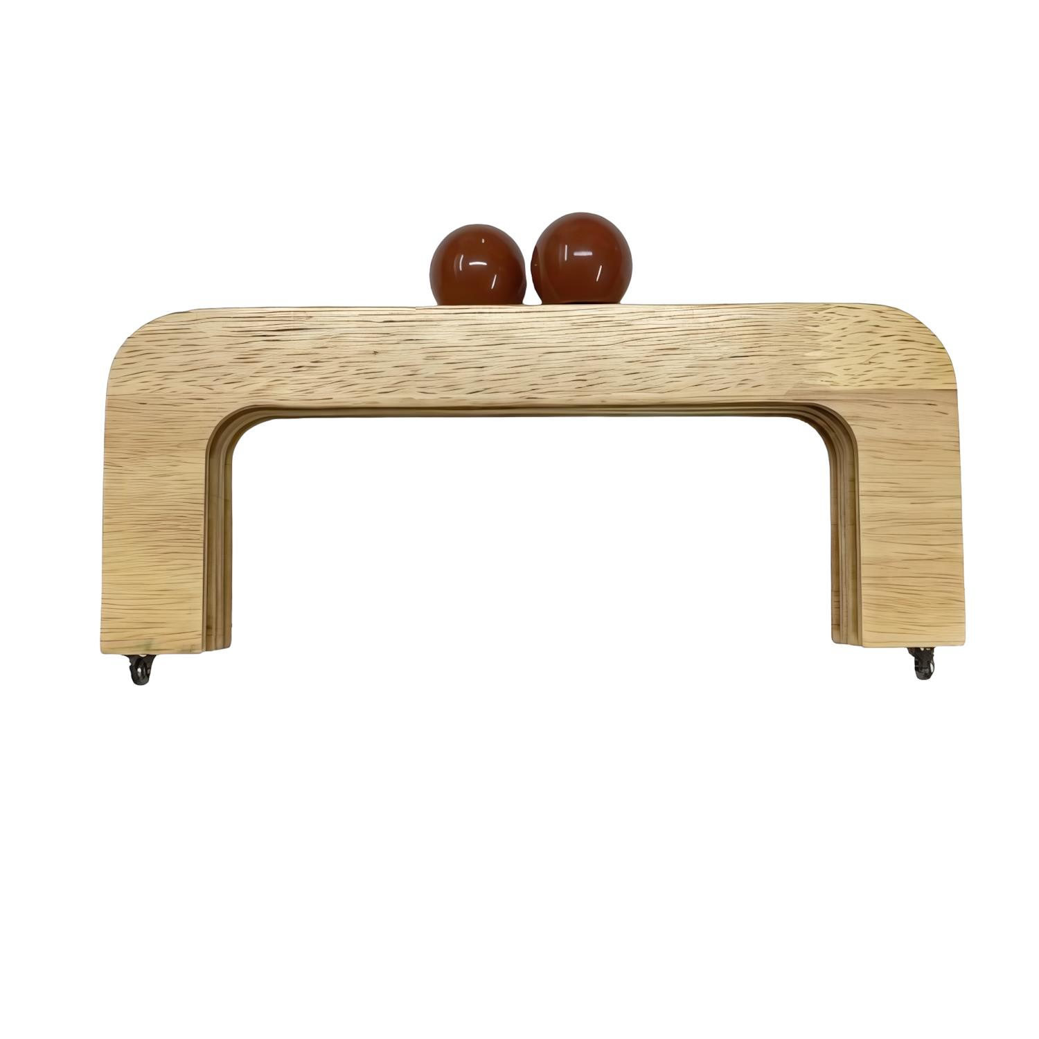 Bambu Ahşap Çanta Bursu 20 cm MB2 Açık Hasır