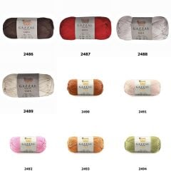 Gazzal Giza Amigurumi Pamuk Cotton Koton Merserize El Örgü İpi 50 Gr