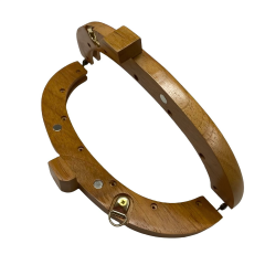 Bambu Oval Ahşap Çanta Bursu 20 cm MB12