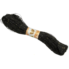 Pelur Sim Pullu Kağıt İp Çile ±250 gr 06 Siyah Siyah Pul