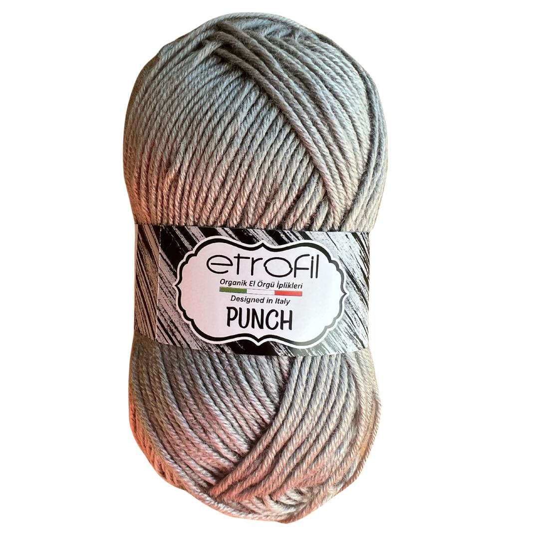 Etrofil Punch El Örgü İpliği 25 gr 79077 Koyu Gri