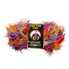 Fun Fur Stripes Sakallı El Örgü İpliği 40-50 gr