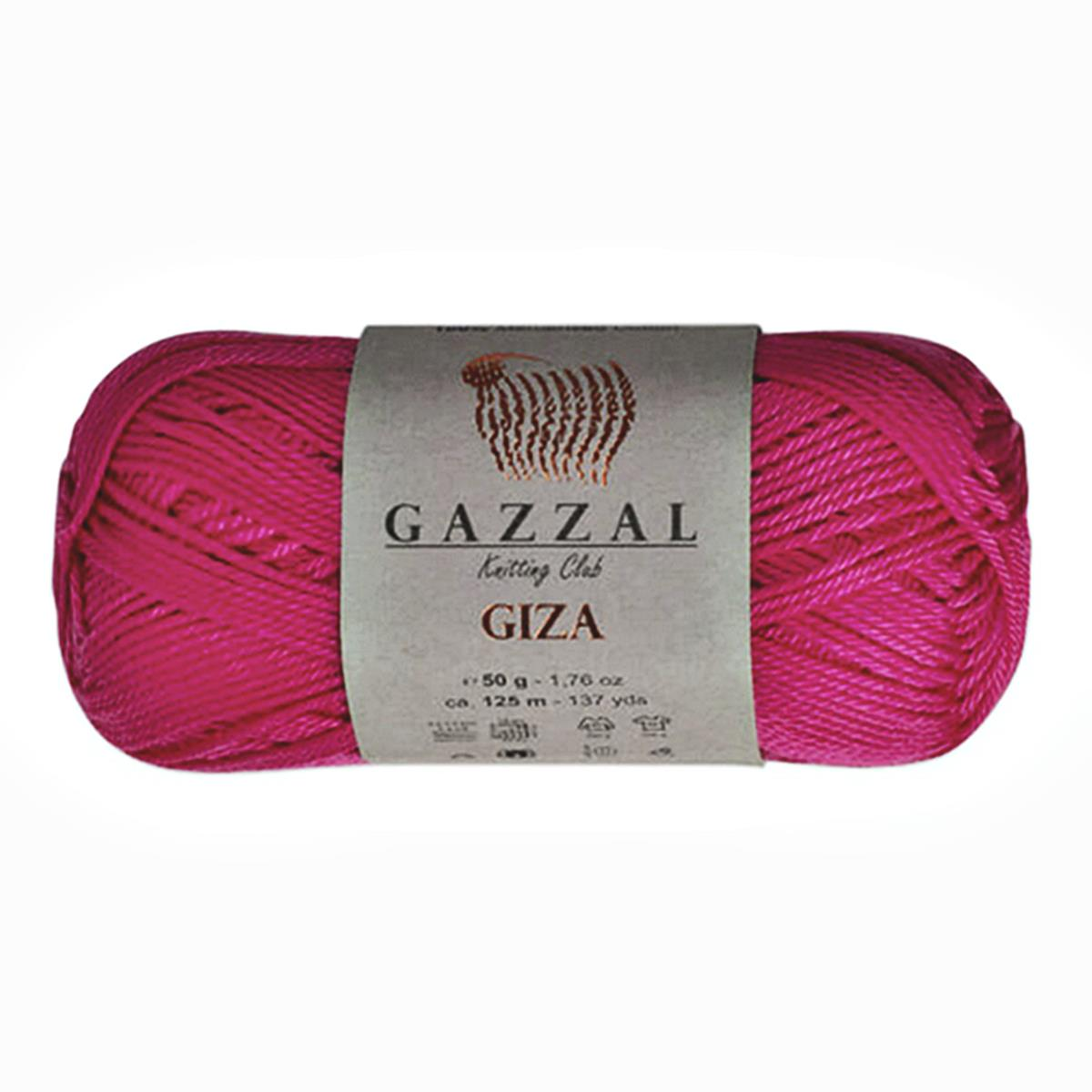 Gazzal Giza Amigurumi Pamuk Cotton Koton Merserize El Örgü İpi 50 Gr 2469 Fuşya