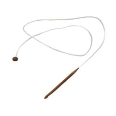 Ahşap Bambu Misinalı Tığ Hortum Serum Stoplu Tunus Tığı