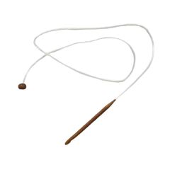 Ahşap Bambu Misinalı Tığ Hortum Serum Stoplu Tunus Tığı