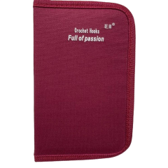 Elegant Red Çantalı Ergonomik Silikon Tığ Seti FW1