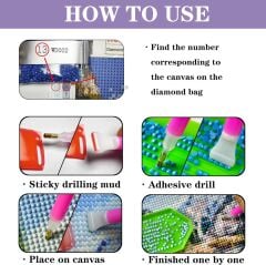 5D Yapışan Boncuk Goblen Mozaik Tablo Pano 50*65 cm 84962