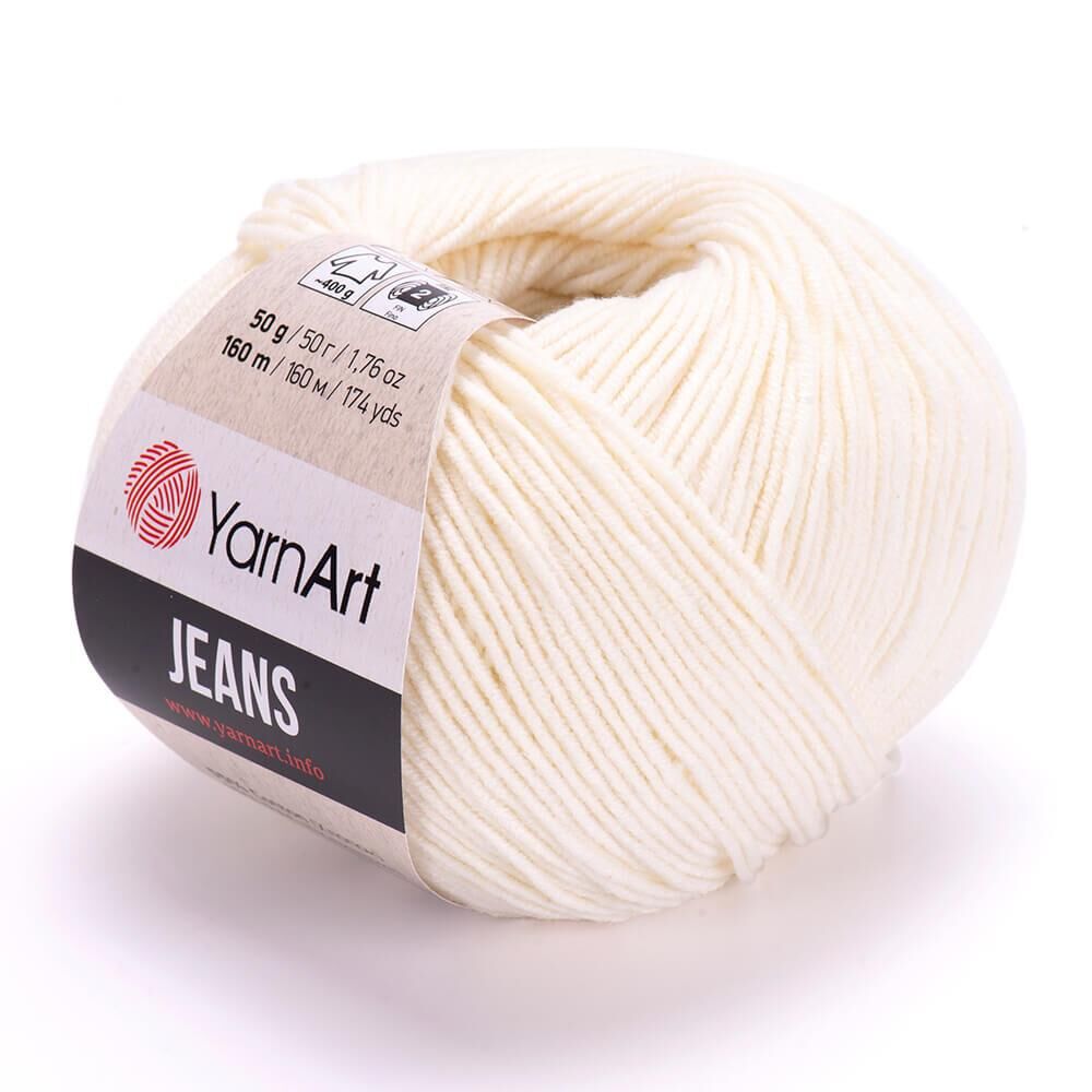 YarnArt Jeans 50gr Pamuk Cotton Amigurumi El Örgü İpi İpliği Yünü 03 Krem