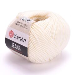 YarnArt Jeans 50gr Pamuk Cotton Amigurumi El Örgü İpi İpliği Yünü 03 Krem